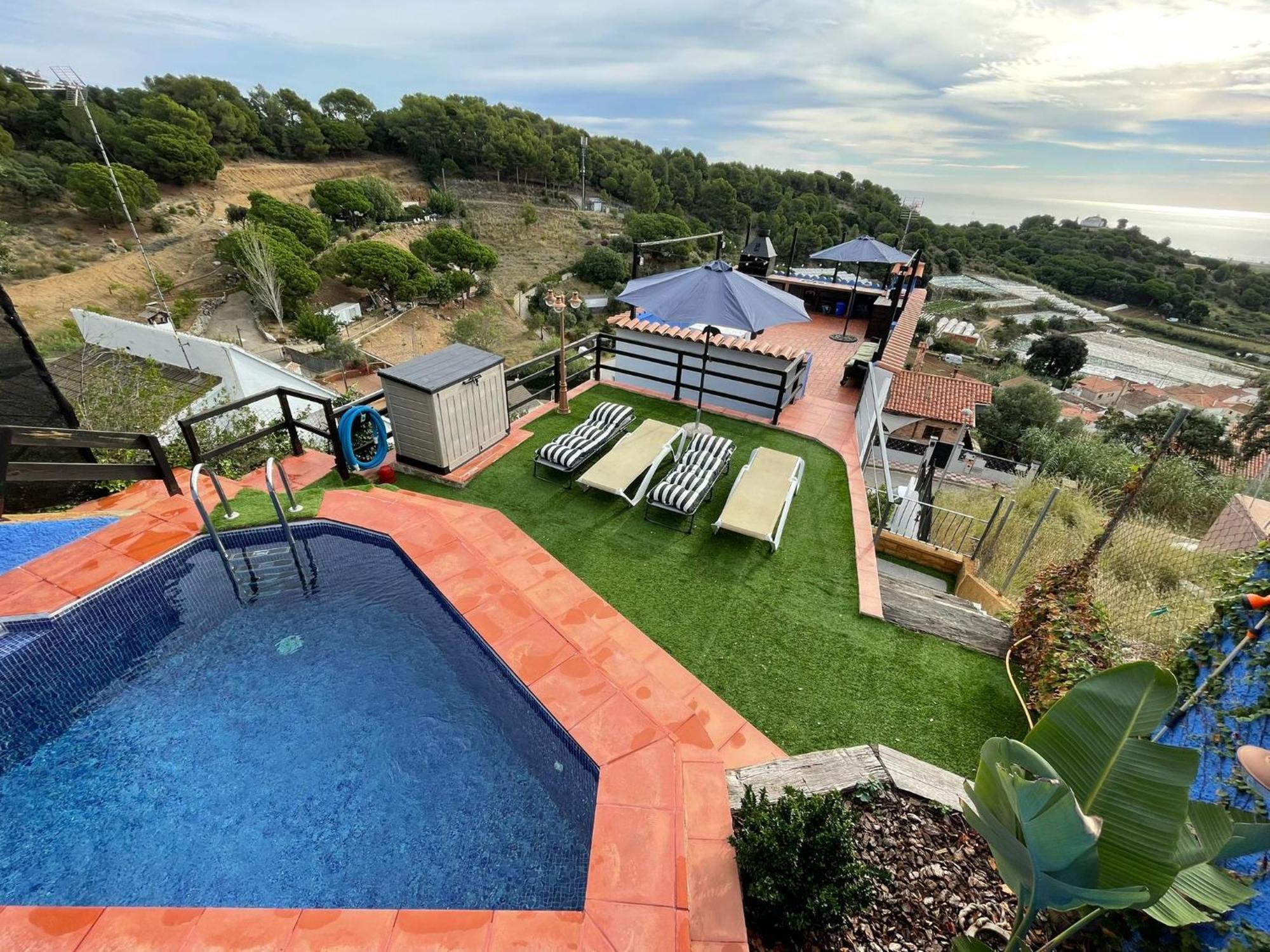 Pura Vida Piscina Barbacoa Y Vistas Al Mar Villa Pineda de Mar Exterior photo